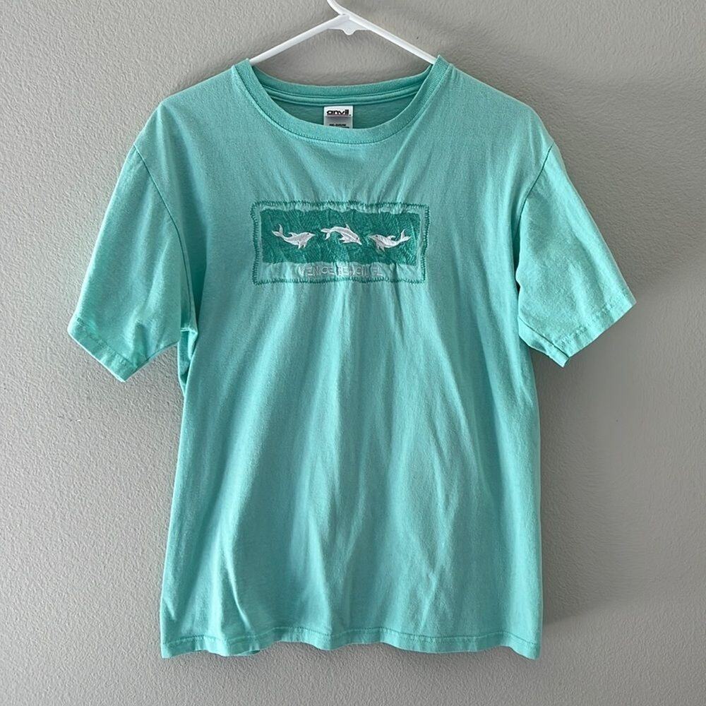 Embroidered‎ Venice Beach Shirt Sleeve Tee
